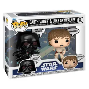 Statuetta da collezione Funko POP Star Wars Darth Vader & Luke Skywalker image-1