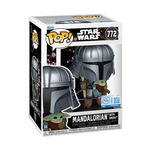 Figurine de collection Funko Pop Star Wars Impressions Mandalorian With Grogu image-1