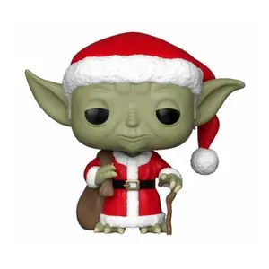 Figurine Funko Star Wars POP! Bobble Head Holiday Santa Yoda image-0