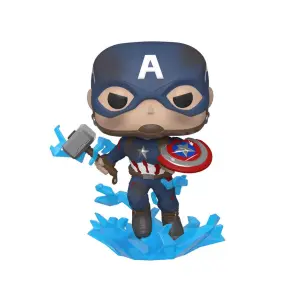 Statuetta da collezione in vinile Funko Avengers Endgame POP! Movies Berrettotain America w/Broken Shield & Mjölnir