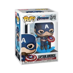 Statuetta da collezione in vinile Funko Avengers Endgame POP! Movies Berrettotain America w/Broken Shield & Mjölnir image-1