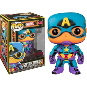 Vinyl figurine Funko Marvel POP Marvel Black Light Captain America image-0