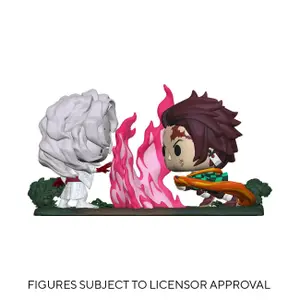 Förpackning med 2 figurer - tanjiro vs. rui vynil Funko Demon Slayer POP Moment image-0