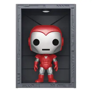Collectible figurine Funko Marvel POP! Deluxe Vinyl Hall of Armor Iron Man Model 8 Silver Centurion PX Exclusive image-0