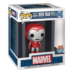 Collectible figurine Funko Marvel POP! Deluxe Vinyl Hall of Armor Iron Man Model 8 Silver Centurion PX Exclusive image-1