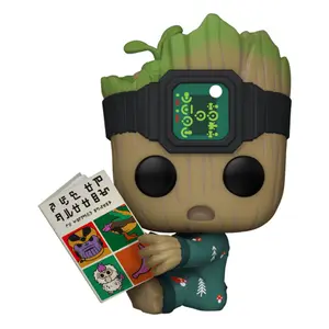 Vinyl collectible figurine Funko Je s'appelle Groot POP! Groot PJs w/book image-0
