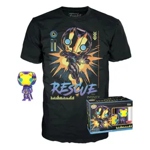 Figurine de collection Funko Marvel Blacklight POP! & Tee Rescue image-0