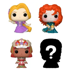 Statuetta da collezione in vinile Funko Disney Princesses Bitty POP Rapunzel (x4) image-0