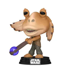 Vinyl collectible figurine Funko Star Wars La Menace fantôme Anniversary POP! Jar Jar Binks w/ Booma Balls I image-0