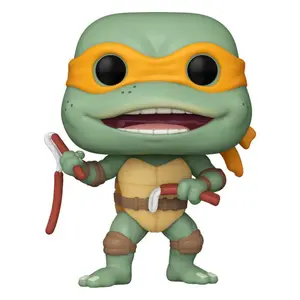 Vinyl figurine Funko Tortues Ninja POP! Movies Michelangelo Sausage Link Nunchucks image-0