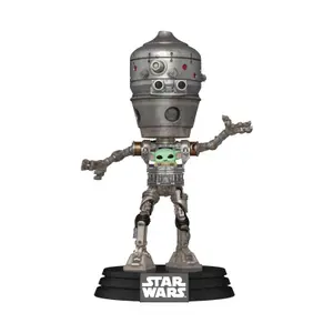 Figurine Funko Star Wars: The Mandalorian POP! bobblehead IG-12 with Grogu image-0