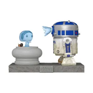 Figurine Funko Star Wars Pop! Deluxe R2D2 w/Leia image-0