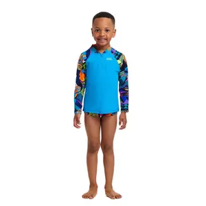 2-piece zippered swimsuit baby boy Funky Trunks Rash image-0