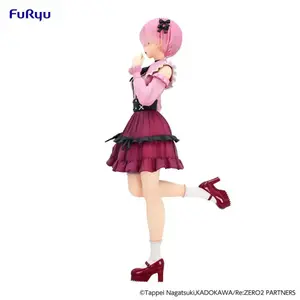 Collectible figurine FuRyu ReZero Starting Life in Another World Trio-Try-iT Rem Girly Outfit Pink image-1