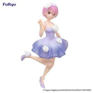 Statuetta da collezione FuRyu ReZero Trio-Try-iT Bunnies Ram Flower Dress
