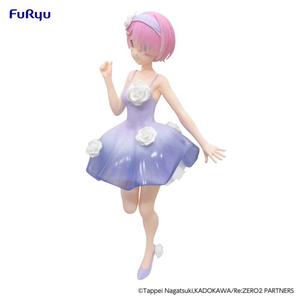 Statuetta da collezione FuRyu ReZero Trio-Try-iT Bunnies Ram Flower Dress image-2