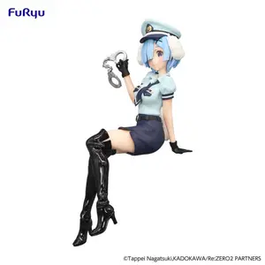 Collectible figurine FuRyu ReZero Starting Life in Another World Noodle Stopper Rem Police Officer Cap with Dog Ears image-1