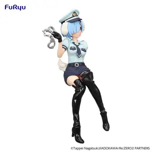 Collectible figurine FuRyu ReZero Starting Life in Another World Noodle Stopper Rem Police Officer Cap with Dog Ears image-3