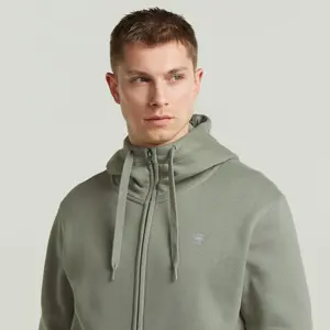 Sweatshirt com capuz e fecho de correr G-Star Premium Core image-4