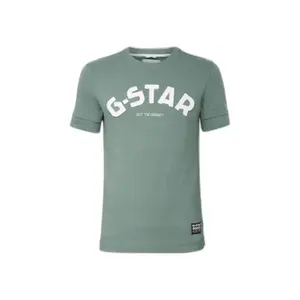 Slank T-shirt met logo en vilten applicatie G-Star image-0