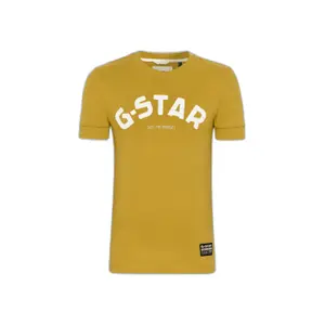 Slank T-shirt met logo en vilten applicatie G-Star image-0