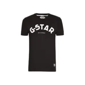 Slank T-shirt met logo en vilten applicatie G-Star image-0