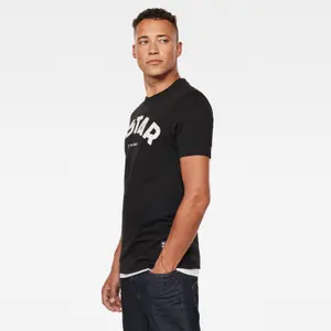 Slank T-shirt met logo en vilten applicatie G-Star image-3
