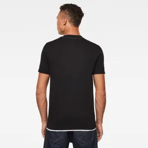 Slank T-shirt met logo en vilten applicatie G-Star image-2