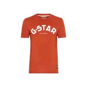 Slank T-shirt met logo en vilten applicatie G-Star image-0