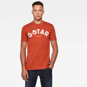 Slank T-shirt met logo en vilten applicatie G-Star image-1