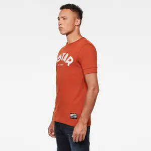Slank T-shirt met logo en vilten applicatie G-Star image-3