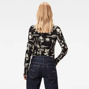 Dames t-shirt met hoge hals en slanke pasvorm G-Star Lecite AO image-3