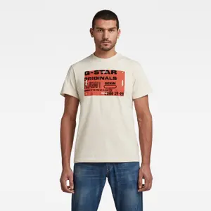 T-Shirt G-Star Flock Badge Graphic image-1