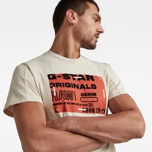 T-Shirt G-Star Flock Badge Graphic image-4