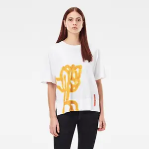 Weites bedrucktes T-Shirt, Frau G-Star Big Object image-1