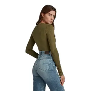 T-shirt slim côtelée femme G-Star image-1