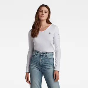 T-Shirt mit langen Ärmeln Top mit Rollkante c Frau G-Star image-1