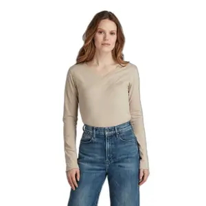 T-shirt col V femme G-Star Rolled Edge image-0