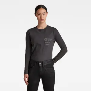 Lockeres T-Shirt, Damen G-Star Text Pocket image-1