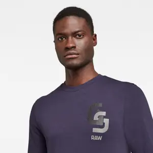 T-shirt met logo op de borst G-Star GS image-4
