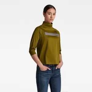Weit geschnittenes, reflektierendes T-Shirt Raglanärmel und Rollkragen court Frau G-Star image-2