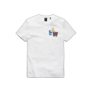 T-shirt slim col V G-Star Chest graphic image-0
