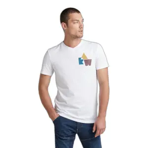 T-shirt slim col V G-Star Chest graphic image-1