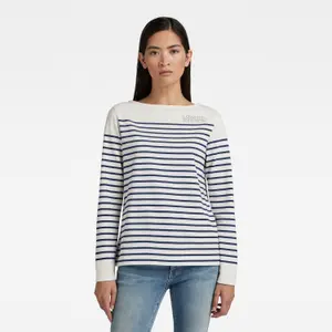 T-shirt met grafische strepen voor dames G-Star Boat Top image-1