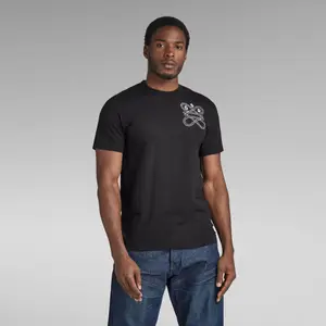 Camiseta de manga larga G-Star Puff print Back image-1