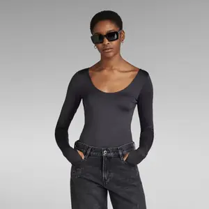 Body entallado de manga larga para mujer G-Star Deep Scoop image-1