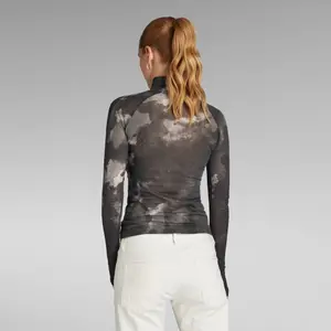 Camiseta slim fit de manga larga para mujer G-Star Mock image-2