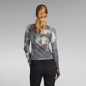 Camiseta slim fit de manga larga para mujer G-Star Mock image-2