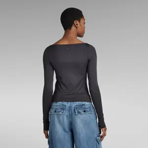 Camiseta slim fit de manga larga para mujer G-Star Boat image-2