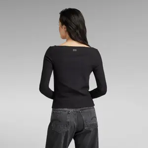 Camiseta slim fit de manga larga para mujer G-Star Boat image-2